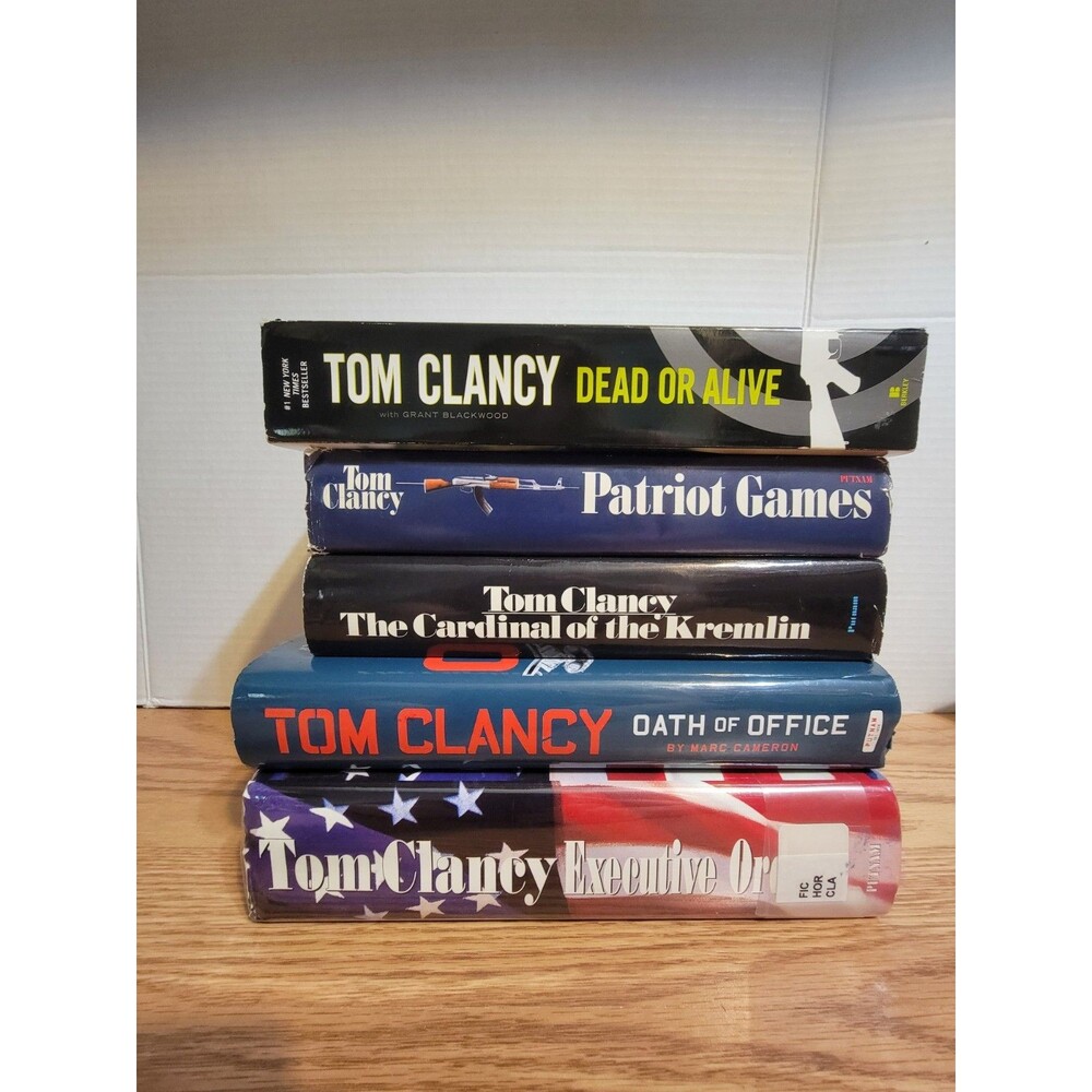 Lot Tom Clancy Hardcover BooksPatriot Games EXECUTIVE ORDER OAT OF OFFICE KREMLI